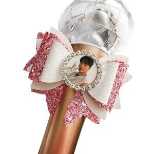 SAN Ateez Light Stick Photo Bow Kpop Deco Pink & White World Tour 2024 Decal NEW